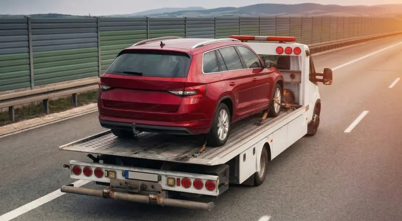 Guincho para carros em São Paulo – carro sendo carregado em plataforma